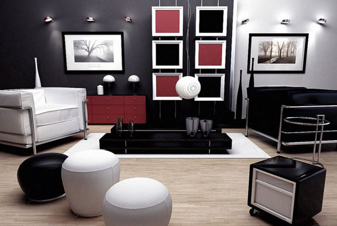 дизайн общей комнаты в стиле модерн фото